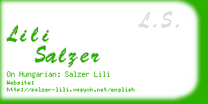 lili salzer business card